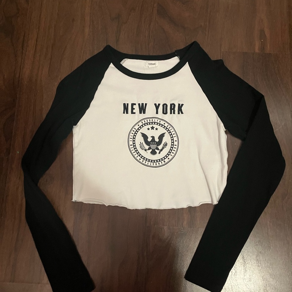 Garage New York Baseball Cropped Top